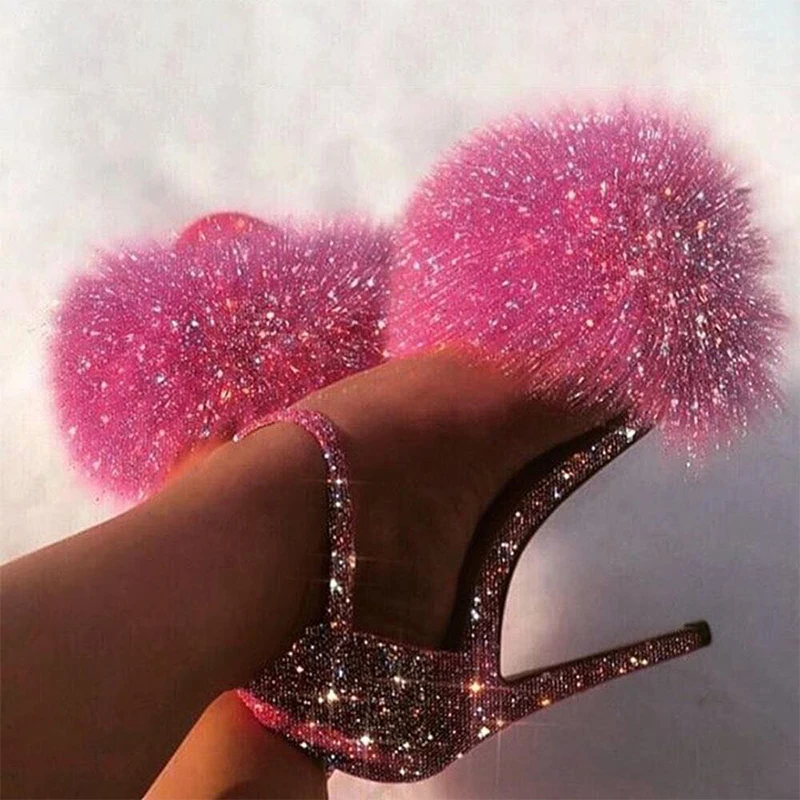 2020 Fashion Women's Summer Fox Fur High Heel Sandals Open Toe Rhinestone Sexy Solid Color Furry Pumps Lady Wedding Party Shoes
2020 Fashion Women's Summer Fox Fur High Heel Sandals Open Toe Rhinestone Sexy Solid Color Furry Pumps Lady Wedding Party Shoes