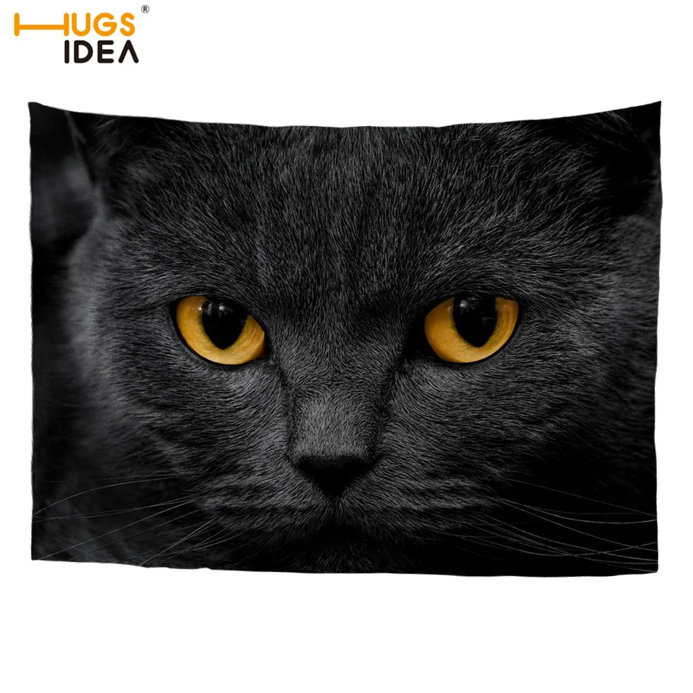 HUGSIDEA Cool 3D Black Cat Print Fabric Wall Hanging Decor Cute Animal Eyes In Darkness Tapestry for Home/Hotel Yoga Mat Macrame
HUGSIDEA Cool 3D Black Cat Print Fabric Wall Hanging Decor Cute Animal Eyes In Darkness Tapestry for Home/Hotel Yoga Mat Macrame