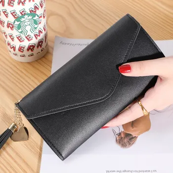 The new trend in long hand heart-shaped pendant contracted fashion multi-function litchi grain ladies wallet
The new trend in long hand heart-shaped pendant contracted fashion multi-function litchi grain ladies wallet