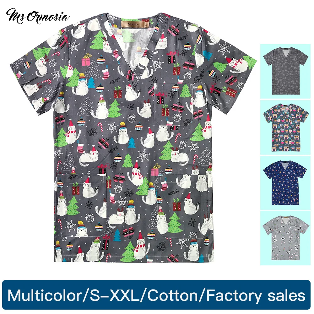 new high quality Comfortable cartoon printing Pet grooming Scrub working clothes spa Laboratory coat Multicolor Custom logo top
new high quality Comfortable cartoon printing Pet grooming Scrub working clothes spa Laboratory coat Multicolor Custom logo top