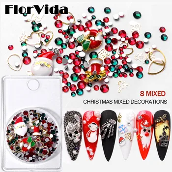 Christmas 3D Decorations For Nails Art Santa Metal Claus Skull Studs Mixed Rhinestones Crystal Kit Manicure Design
Christmas 3D Decorations For Nails Art Santa Metal Claus Skull Studs Mixed Rhinestones Crystal Kit Manicure Design