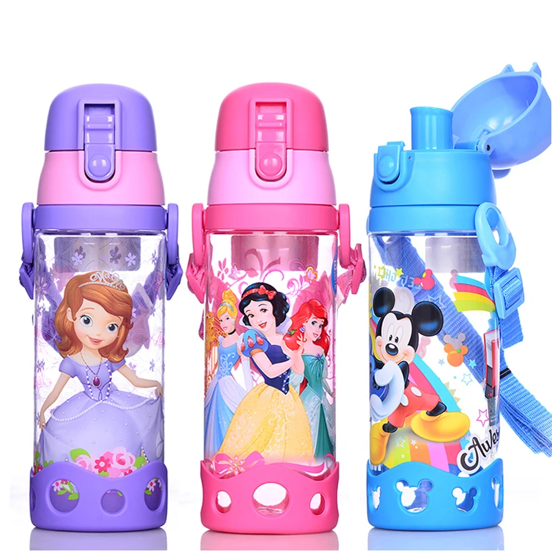 Disney безопасный не содержит БФА герметичные детские бутылки для воды с мультяшным