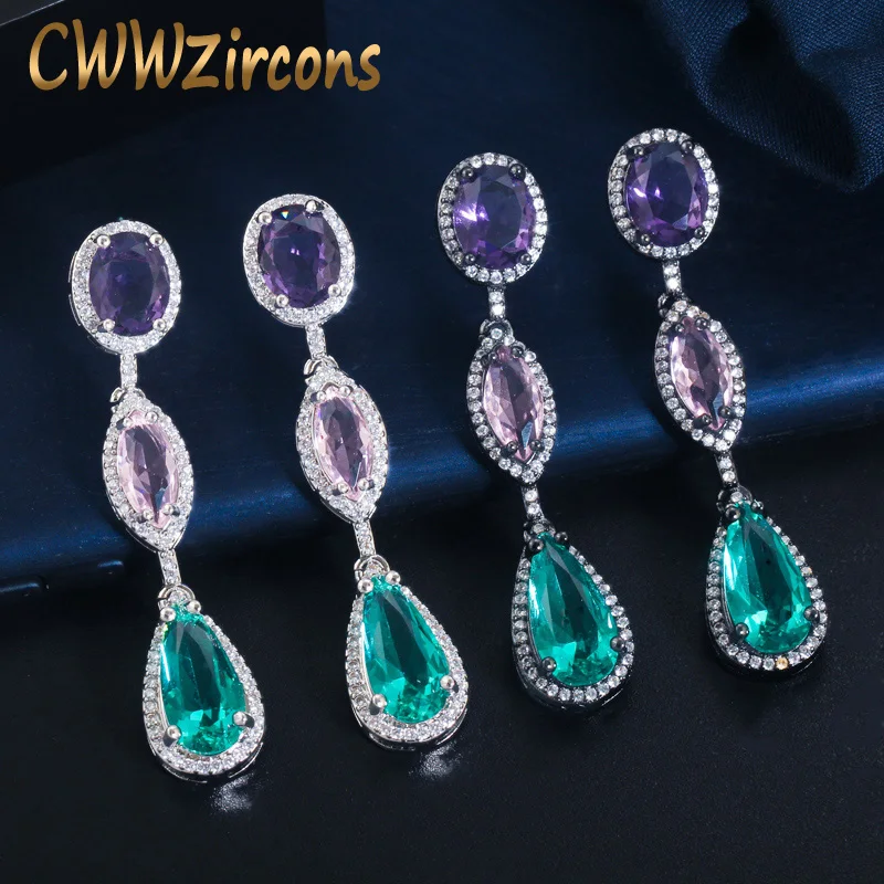 CWWZircons Brazilian Black Gold Color Blue CZ Crystal Long Water Drop Earrings 2020 New Fashion Ladies Boho Party Jewelry CZ764
CWWZircons Brazilian Black Gold Color Blue CZ Crystal Long Water Drop Earrings 2020 New Fashion Ladies Boho Party Jewelry CZ764