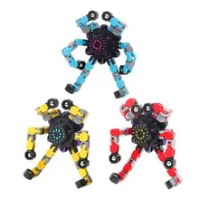 

DIY Mechanical Fingertip Spinner Deformable Stress Relief Toy Transformable Creative Gyro Toy For Kids Fingertip Spin Top Gifts
