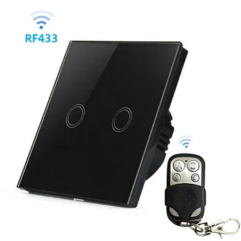 86 Type EU/UK Standard Wall Touch Sensor Switch 220V Light Switch with White Crystal Glass Panel 1/2/3 Gang And Black Remote
86 Type EU/UK Standard Wall Touch Sensor Switch 220V Light Switch with White Crystal Glass Panel 1/2/3 Gang And Black Remote