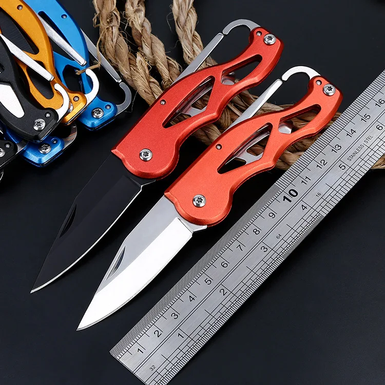 Carabiner Pocket Knife Outdoor Box Parcel Open Survive Hunting EDC Folding 58HRC Blade Camp Hike Multi Tool Fruit Sharp Peeler
Carabiner Pocket Knife Outdoor Box Parcel Open Survive Hunting EDC Folding 58HRC Blade Camp Hike Multi Tool Fruit Sharp Peeler