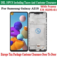 Écran tactile LCD de remplacement, pour Samsung Galaxy A21S SM-A217F SM-A217F/DS, 10 pièces/lot=