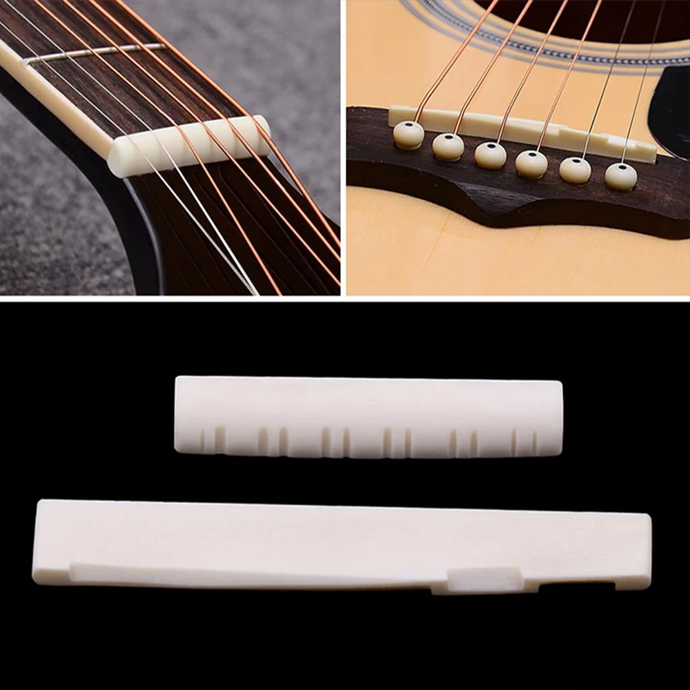 Guitar Bone Slotted Bridge Saddle Nut Set Blank for 12-string Acoustic Guitar Ukulele Accessory Replacement Bone Bridge Saddle
Guitar Bone Slotted Bridge Saddle Nut Set Blank for 12-string Acoustic Guitar Ukulele Accessory Replacement Bone Bridge Saddle