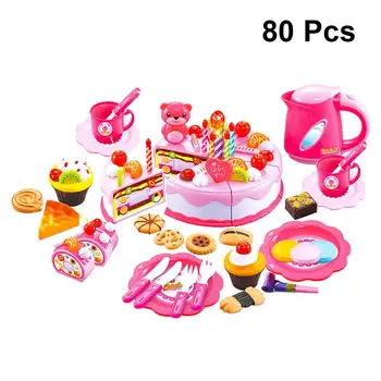 80pcs Birthday Cake Cutting Toy Fun Pretend Play Food Dessert Cutting Toy Playset Kids Educational Toy (Pink)
80pcs Birthday Cake Cutting Toy Fun Pretend Play Food Dessert Cutting Toy Playset Kids Educational Toy (Pink)