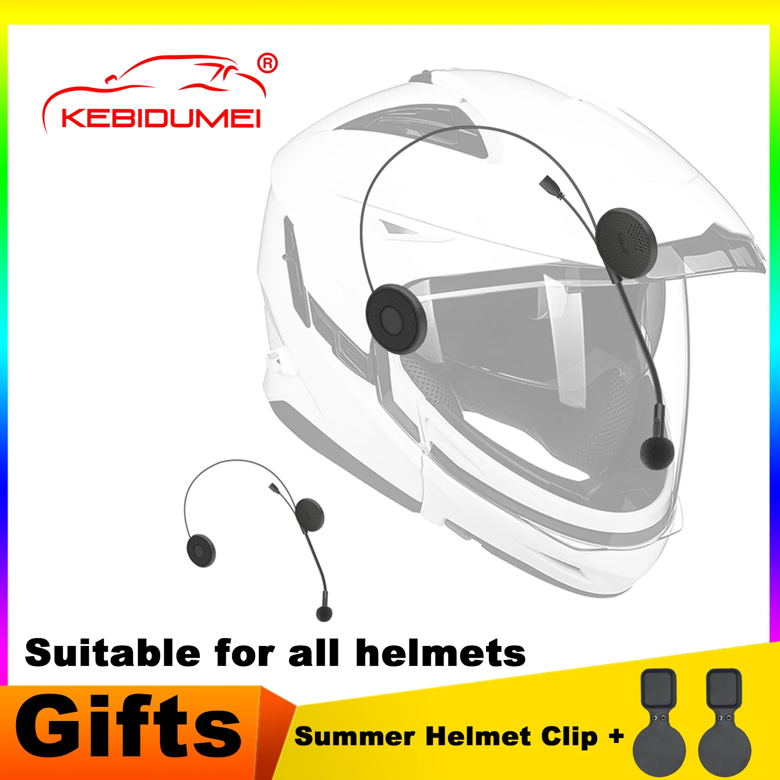 Kebidumei Motorcycle Bluetooth 5.0 Stereo Headset Moto Universal Helmet Headphones Wireless Handsfree Call with Holder Clip
Kebidumei Motorcycle Bluetooth 5.0 Stereo Headset Moto Universal Helmet Headphones Wireless Handsfree Call with Holder Clip