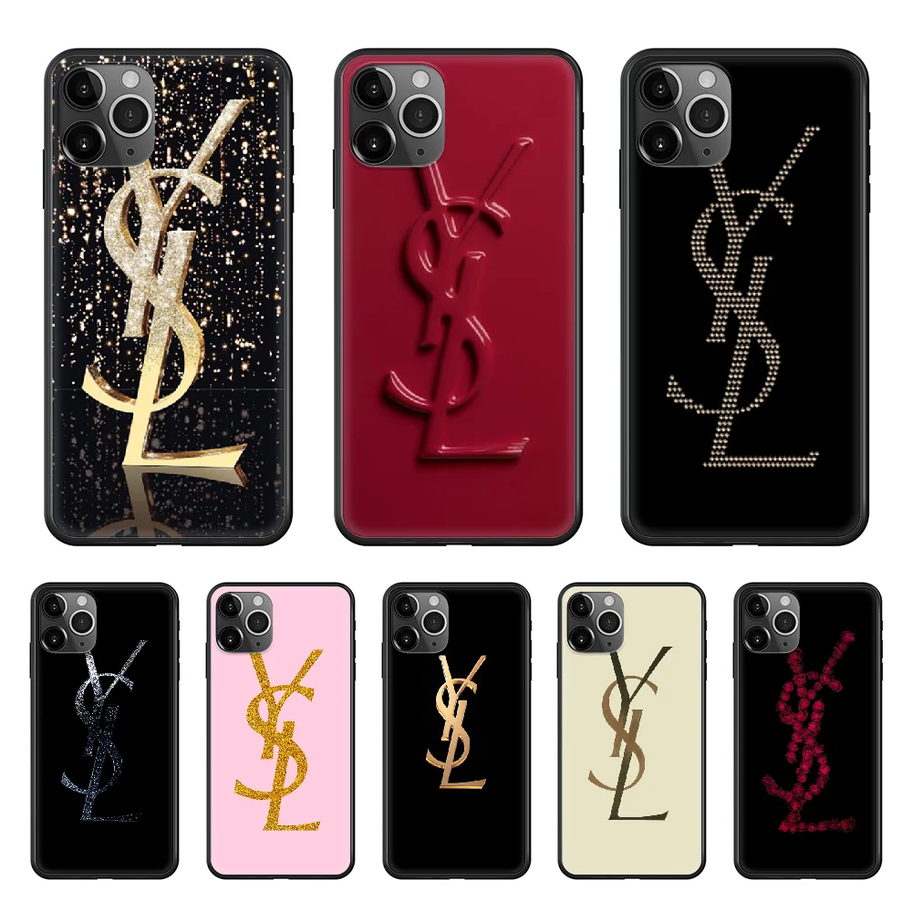 

YSL Luxury Phone Case cover For iphone 4 4S 5 5C 5S 6 6S PLUS 7 8 X XR XS 11 PRO SE 2020 MAX black coque pretty prime tpu Etui