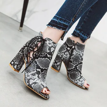 Women's Sandals Block Heels shoes Hot Sale Ladies Gladiator Sandals Woman Summer Snake Pattern High Heel Shoes Sandalias Blokhak
Women's Sandals Block Heels shoes Hot Sale Ladies Gladiator Sandals Woman Summer Snake Pattern High Heel Shoes Sandalias Blokhak