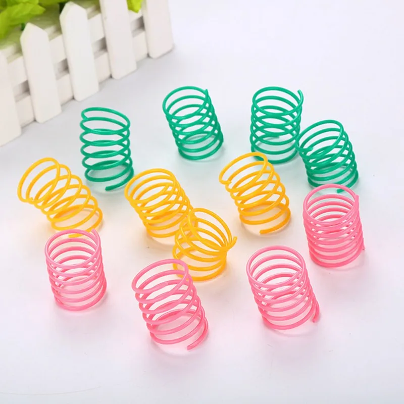 10 Pcs Pet Cat Plastic Spring Toy Ball Toy Durable Colorful Springs For Cat Kittens Playing Toys Supplies Products Color Random
10 Pcs Pet Cat Plastic Spring Toy Ball Toy Durable Colorful Springs For Cat Kittens Playing Toys Supplies Products Color Random