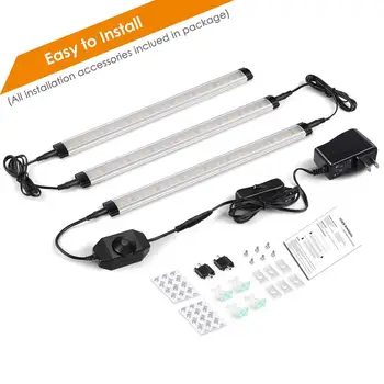 LED Under Cabinet Lighting Dimmable for Counter LED Light Bar Linkable Kit with Rocker Switch for Stairs Light Kitchen Cab
LED Under Cabinet Lighting Dimmable for Counter LED Light Bar Linkable Kit with Rocker Switch for Stairs Light Kitchen Cab