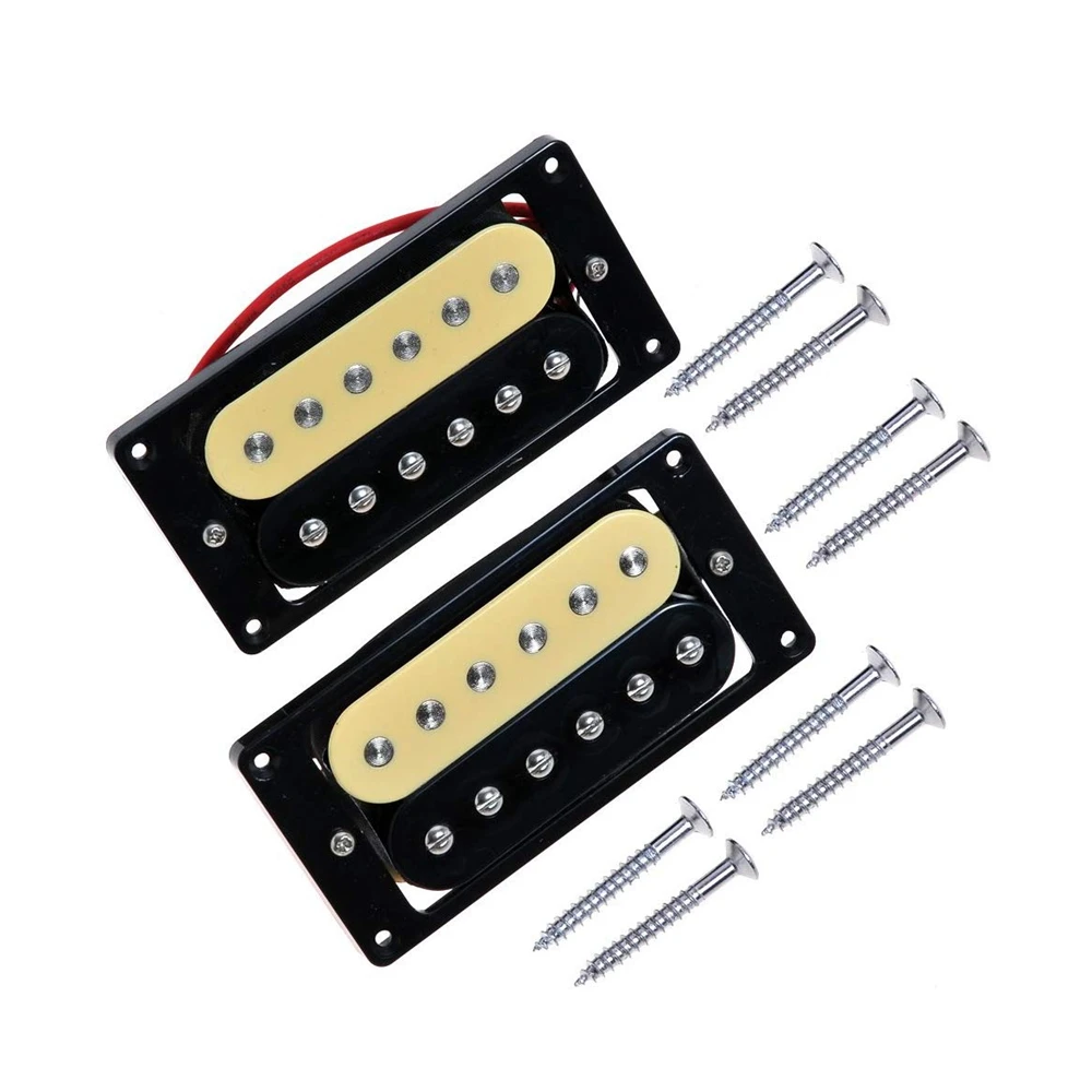 1 комплект 2 шт. горлышко и мостик с зебровым лицом Humbucker двойные катушки пикапы