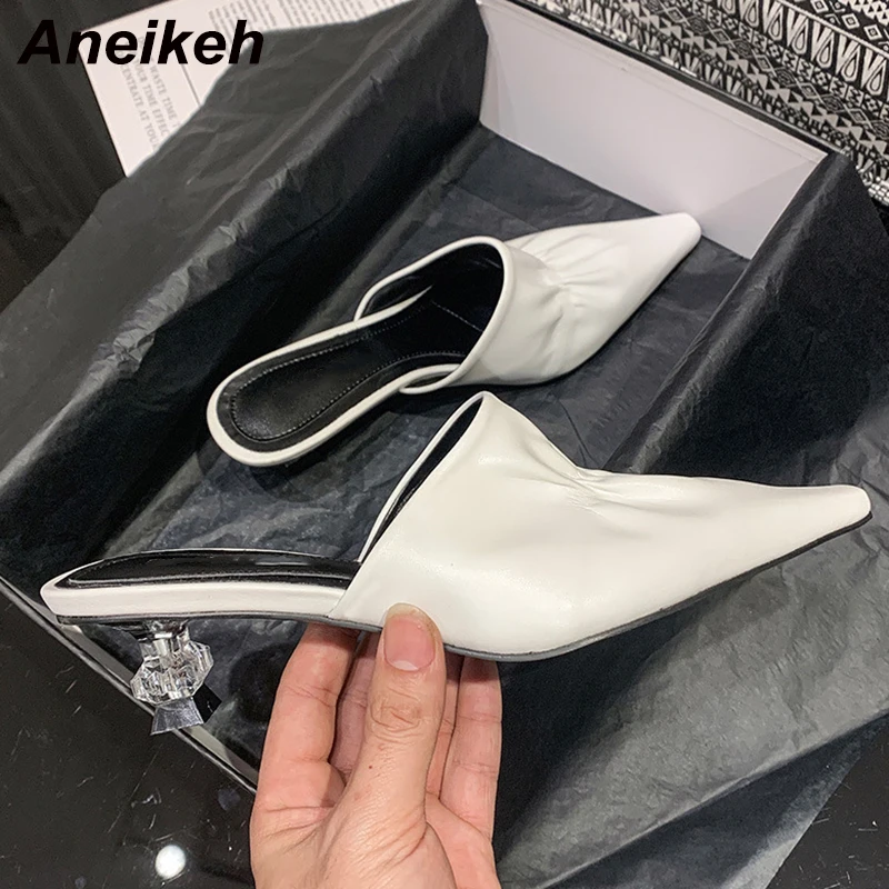 Aneikeh Fashion PU Pleated Women Pumps Pointed toe Slingbacks Office Lady Shoes Fashion Elegant 4CM Clear Med heels Party Shoes
Aneikeh Fashion PU Pleated Women Pumps Pointed toe Slingbacks Office Lady Shoes Fashion Elegant 4CM Clear Med heels Party Shoes