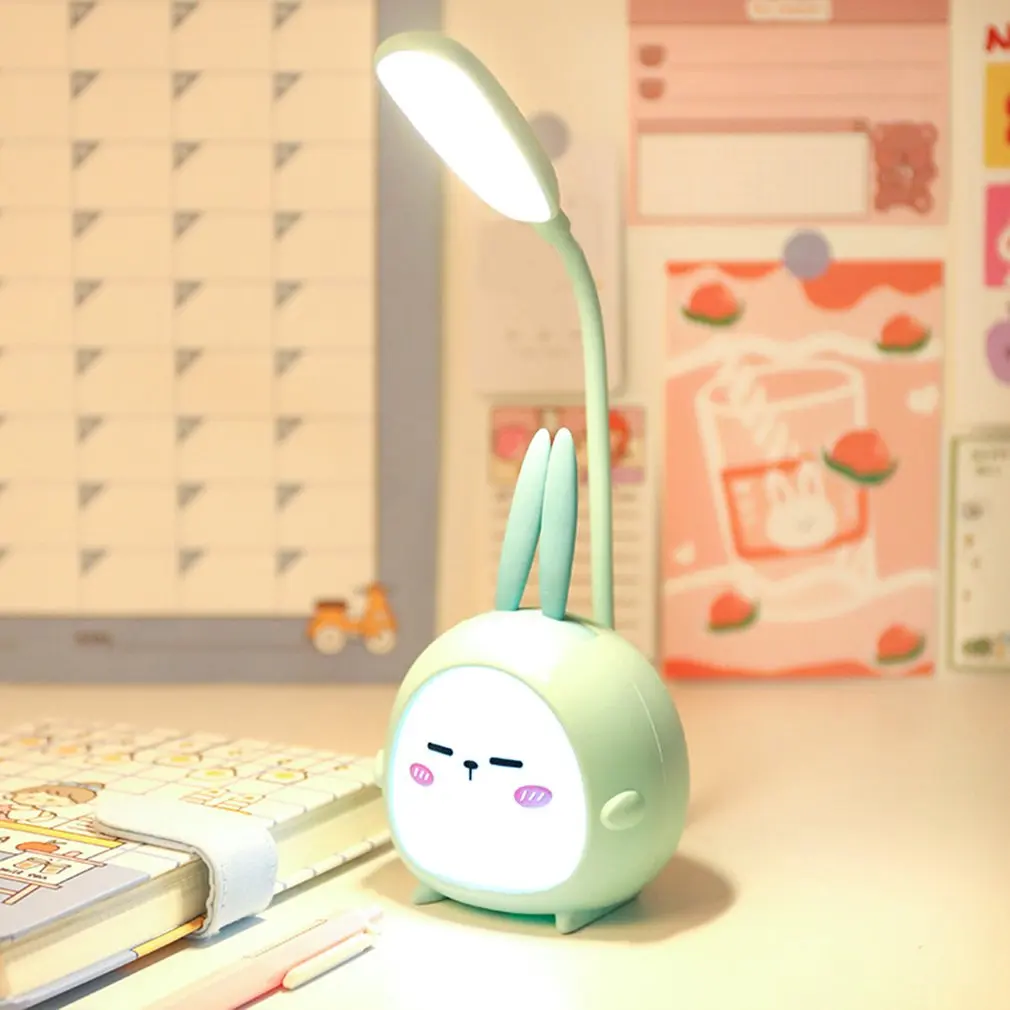 Desk Lamp Foldable Kids Cute Cartoon Light USB Recharge LED Table Night Reading Eye Protective For Working | Освещение