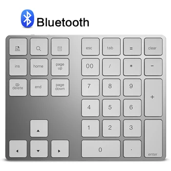 34 keys Bluetooth Keyboard Aluminum Alloy Mini Wireless Digital Keypad For PC Windows Mac OS Tablet Laptop Numeric keyboard
34 keys Bluetooth Keyboard Aluminum Alloy Mini Wireless Digital Keypad For PC Windows Mac OS Tablet Laptop Numeric keyboard