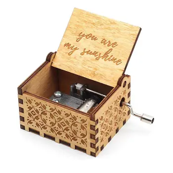 Wooden Music Box To Daughter to Wife You Are My Sunshine Engraved Toy Kid Retro Wooden Music Box Hand-cranked Music Box
Wooden Music Box To Daughter to Wife You Are My Sunshine Engraved Toy Kid Retro Wooden Music Box Hand-cranked Music Box