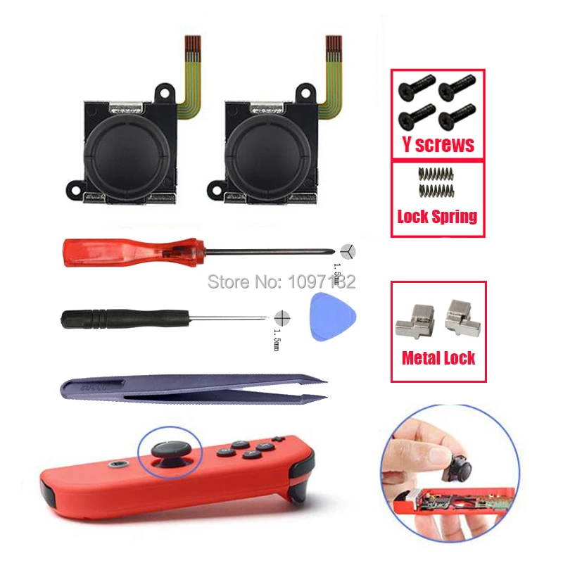 3D Analog Thumb Stick for Nintendo Switch NS Joy Con Joystick Sensor Module Repair Tool for Nintend Swith JoyCon Replacement
3D Analog Thumb Stick for Nintendo Switch NS Joy Con Joystick Sensor Module Repair Tool for Nintend Swith JoyCon Replacement