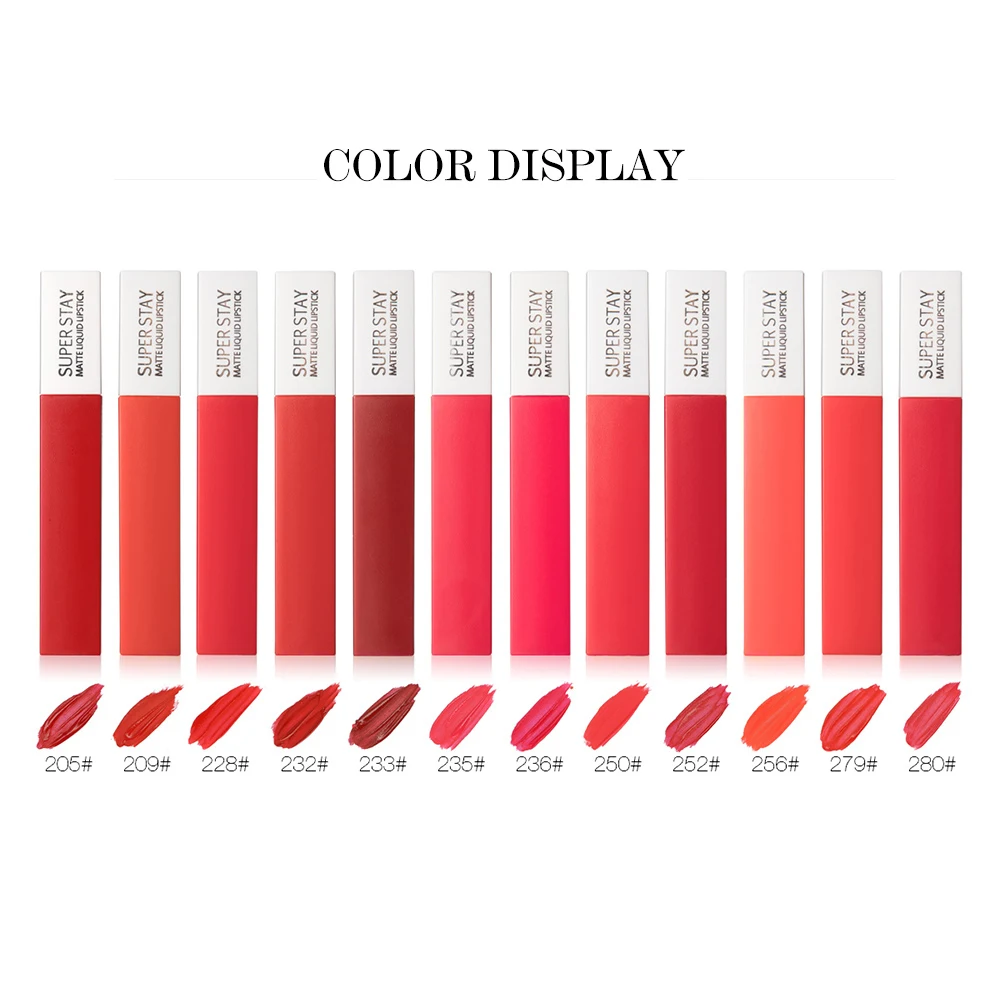 12 Colors Cosmetics Makeup Lip Gloss Long Lasting Waterproof Easy to Wear Matte Lipstick Nonstick Color-stay Lips
12 Colors Cosmetics Makeup Lip Gloss Long Lasting Waterproof Easy to Wear Matte Lipstick Nonstick Color-stay Lips
