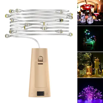 

1M 2M LED Garland String Fairy Lights Wine Cork String Lights Lamp for Glass Bottle Christmas Tree Wedding Party Decoration