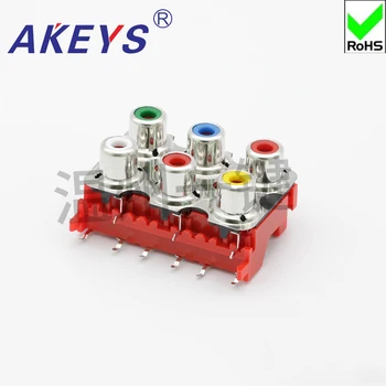 5 pcs AV with core socket RCA seat six-hole PCB welded Audio Video socket Lotus seat AV6-8.4-13PB
5 pcs AV with core socket RCA seat six-hole PCB welded Audio Video socket Lotus seat AV6-8.4-13PB