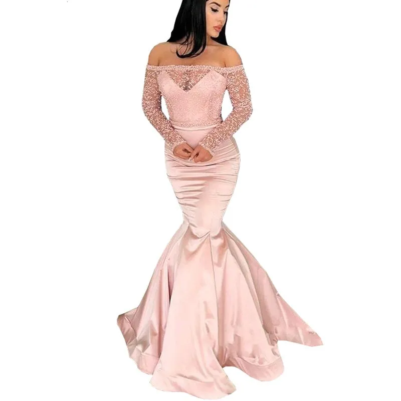 Modest Simple Evening Dresses Off Shoulder Long Sleeves Mermaid Prom Dresses Long Evening Elegant See Through Sleeves Party Gown
Modest Simple Evening Dresses Off Shoulder Long Sleeves Mermaid Prom Dresses Long Evening Elegant See Through Sleeves Party Gown