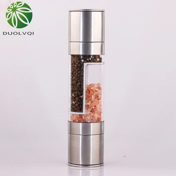 Duolvqi Double Head Pepper Grinder Stainless Steel Spice Mill Manual Salt Pepper Grinding Tool Practical molinillo Kichen Gadget
Duolvqi Double Head Pepper Grinder Stainless Steel Spice Mill Manual Salt Pepper Grinding Tool Practical molinillo Kichen Gadget