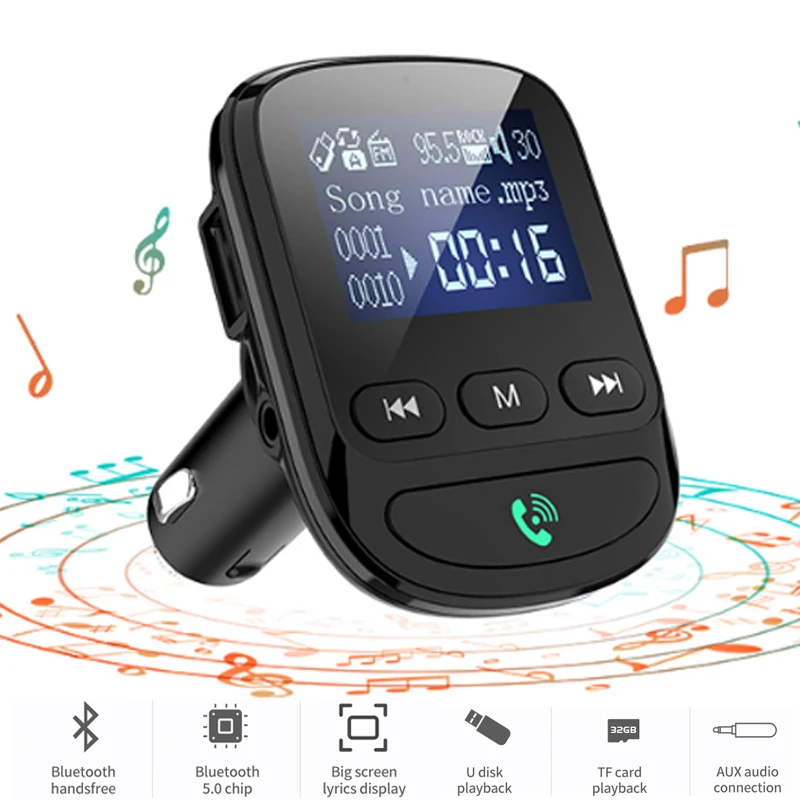 Car Charger Quick Charge 3.0 for iPhone Huawei Samsung Xiaomi FM Transmitter Bluetooth Car Kit MP3 Player Aux Modulator
Car Charger Quick Charge 3.0 for iPhone Huawei Samsung Xiaomi FM Transmitter Bluetooth Car Kit MP3 Player Aux Modulator