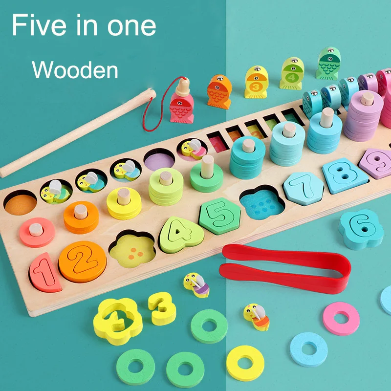 New Wooden Toy Arithmetic Montessori Toys fishing Count Geometric Shape Cognition Early Education Teaching Aids Gift Math Toy
New Wooden Toy Arithmetic Montessori Toys fishing Count Geometric Shape Cognition Early Education Teaching Aids Gift Math Toy
