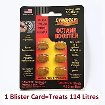 Dyno-tab® HP Octane Booster 6-tab Card for Petrol Only Maximizes Power Increase Fuel Economy Eliminate Knock and Ping
Dyno-tab® HP Octane Booster 6-tab Card for Petrol Only Maximizes Power Increase Fuel Economy Eliminate Knock and Ping