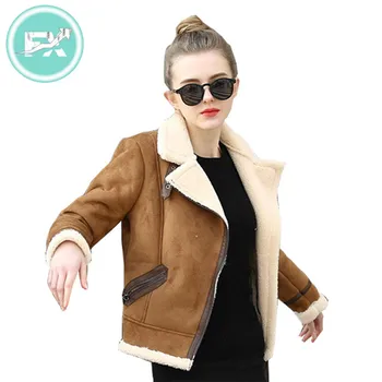 G.SKY Brown Shearling Sheepskin Coats Women Autumn Womens Coffee Lambs Wool Short Biker Faux Leather Suede Jackets
G.SKY Brown Shearling Sheepskin Coats Women Autumn Womens Coffee Lambs Wool Short Biker Faux Leather Suede Jackets