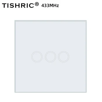 TISHRIC 433mhz Remote Control Touch Switch 1/2/3 Gang 220V Wall LED Light Crystal Glass Panel Smart Touch Switch EU Standard
TISHRIC 433mhz Remote Control Touch Switch 1/2/3 Gang 220V Wall LED Light Crystal Glass Panel Smart Touch Switch EU Standard