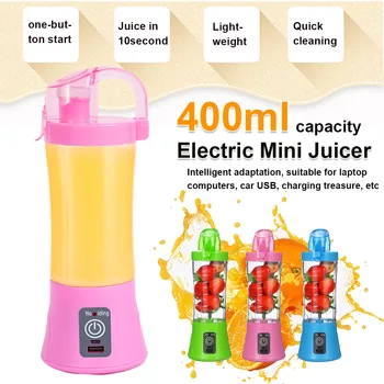 New 400ml Portable Juice Easy blender USB Juicer Cup Multi-function Fruit Mixer Six Blade Mixing Machine Smoothies Baby Food
New 400ml Portable Juice Easy blender USB Juicer Cup Multi-function Fruit Mixer Six Blade Mixing Machine Smoothies Baby Food