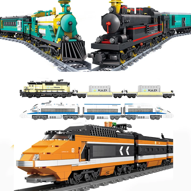 RC Technic Battery Powered Electric Train Rail Building Blocks Compatible Legoed Remote Control Railway Bricks Toys For Children
RC Technic Battery Powered Electric Train Rail Building Blocks Compatible Legoed Remote Control Railway Bricks Toys For Children
