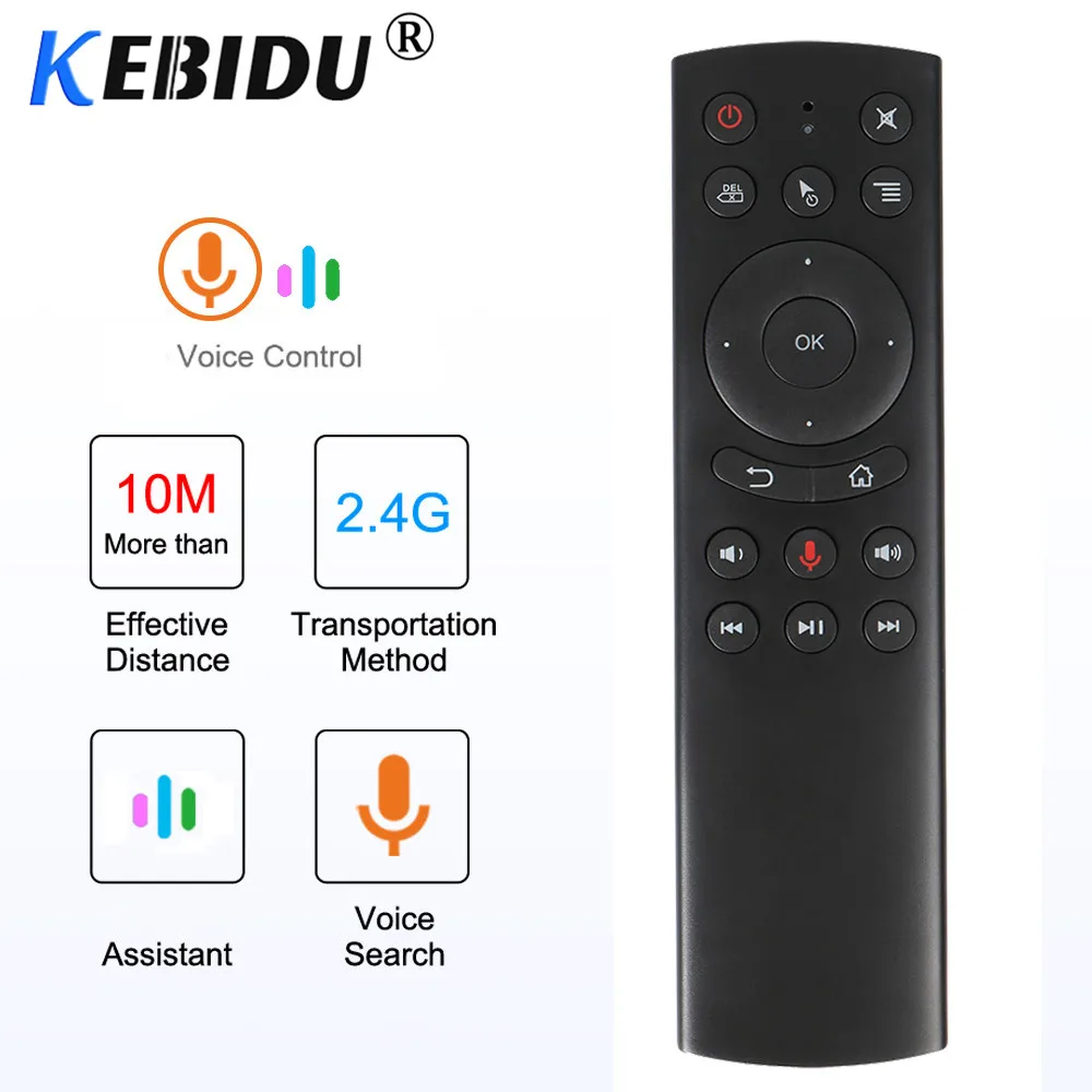Kebidu G20S Gyro Smart Voice Remote Control IR Learning G10 2.4G Wireless Fly Air Mouse for Android TV Box for Mini H96 MAX X99
Kebidu G20S Gyro Smart Voice Remote Control IR Learning G10 2.4G Wireless Fly Air Mouse for Android TV Box for Mini H96 MAX X99