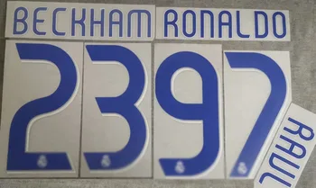 2006 2007 retro Nameset #23 BECKHAM Nameset #7 RAUL #9 RONALDO Printing Heat Transfare Printing
2006 2007 retro Nameset #23 BECKHAM Nameset #7 RAUL #9 RONALDO Printing Heat Transfare Printing