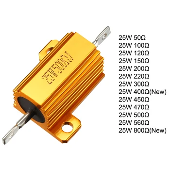 uxcell 25W 50 Ohm- 800 Ohm Aluminium Housing Frame Mount Wirewound Power Resistors Gold 1pcs 
uxcell 25W 50 Ohm- 800 Ohm Aluminium Housing Frame Mount Wirewound Power Resistors Gold 1pcs