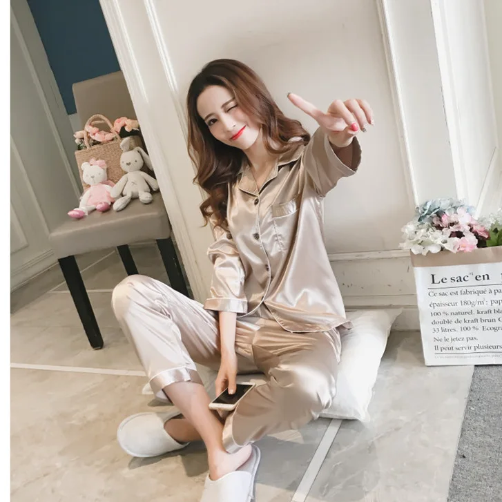 Viscose Pajamas Female Autumn Imitated Silk Fabric Long Sleeve Trousers Japanese and Korean Style Sweet and Lovely Casual Trend
Viscose Pajamas Female Autumn Imitated Silk Fabric Long Sleeve Trousers Japanese and Korean Style Sweet and Lovely Casual Trend
