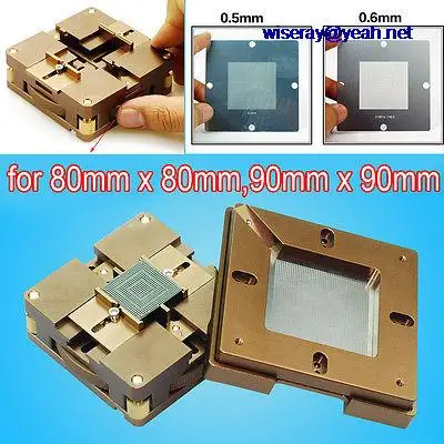 DHL/EMS BGA Rework Jig 80mm / 90mm Stencil Holder Solder Reflowing Reballing Tool Assist-A7
DHL/EMS BGA Rework Jig 80mm / 90mm Stencil Holder Solder Reflowing Reballing Tool Assist-A7