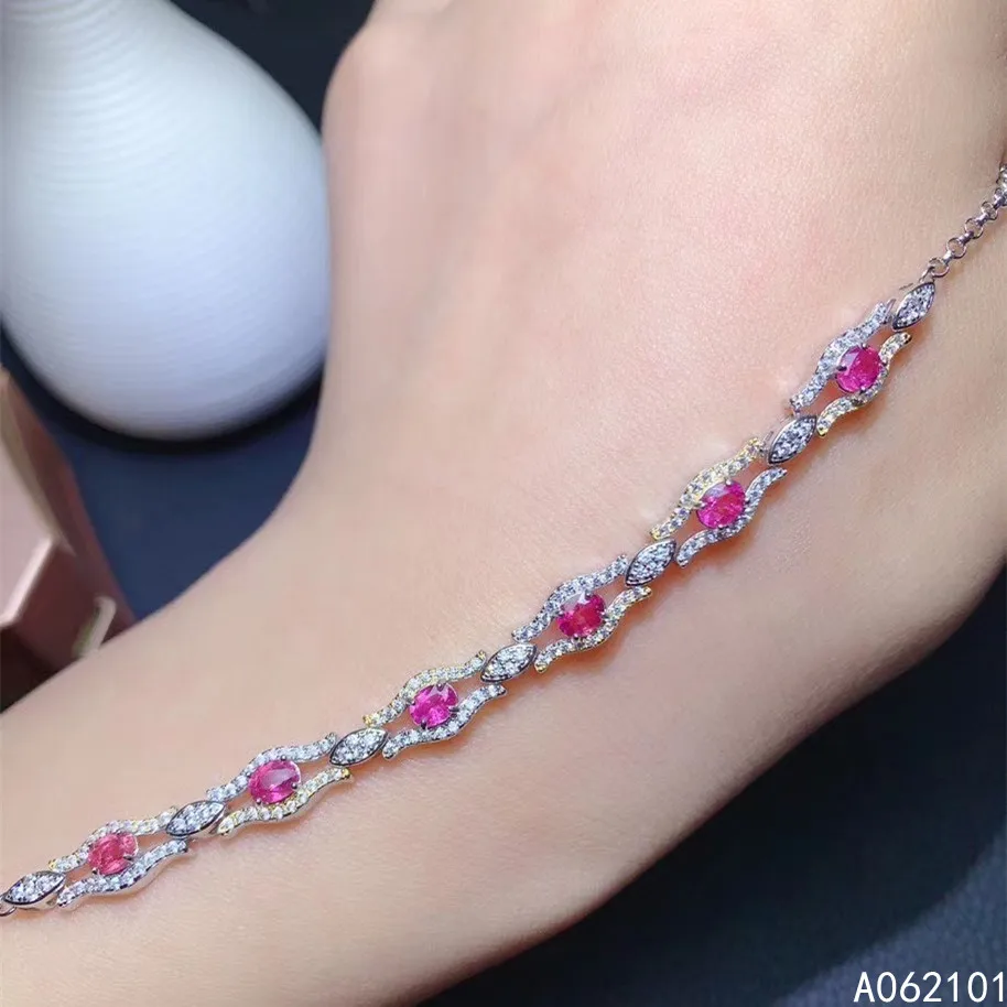 KJJEAXCMY fine jewelry S925 sterling silver inlaid natural pink sapphire Girl classic hand Bracelet Support test Chinese style
KJJEAXCMY fine jewelry S925 sterling silver inlaid natural pink sapphire Girl classic hand Bracelet Support test Chinese style