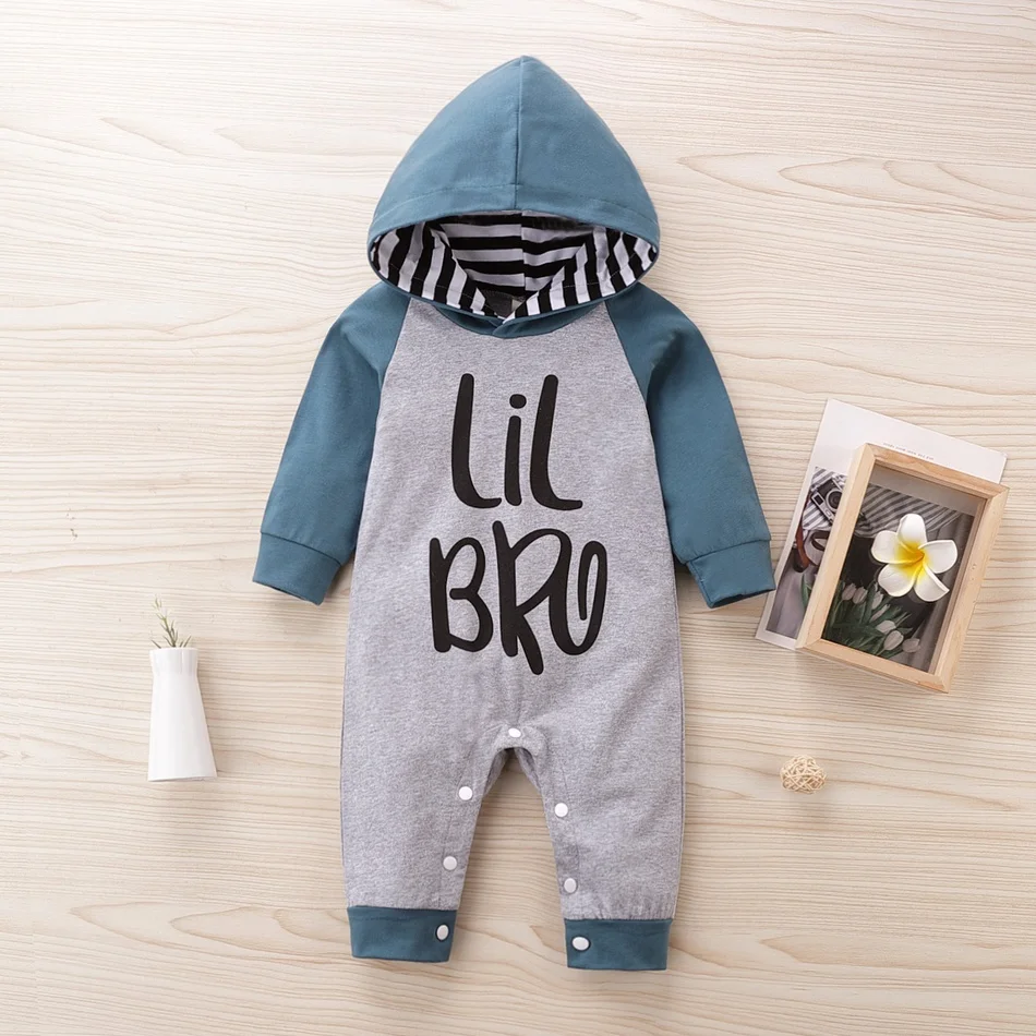 PatPat 2020 New Arrival Autumn and Winter Baby LIL BRO Letter Striped Hooded Jumpsuit Baby Boy casual Letter Jumpsuits Baby PatPat 2020 New Arrival Autumn and Winter Baby LIL BRO Letter Striped Hooded Jumpsuit Baby Boy casual Letter Jumpsuits Baby