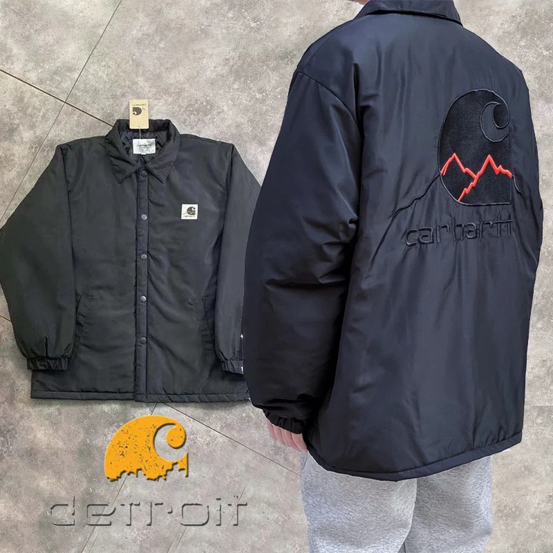 

2021 new fashion CARHARTT WIP American snow mountain embroidered thickened coach jackets tooling jacket coats for men and women