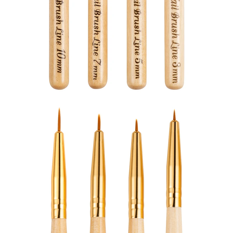 Description Picture 6 of itemNail Art Brush Painting Drawing Carving Pen Wooden Handle Round Manicure Tools Design Flower Acrylic Tips UV Gel Polish