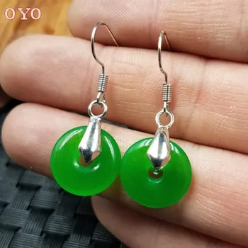 Natural cobblestone Taiwan jasperian An ear ring green Heian 925 silver ear ring
Natural cobblestone Taiwan jasperian An ear ring green Heian 925 silver ear ring