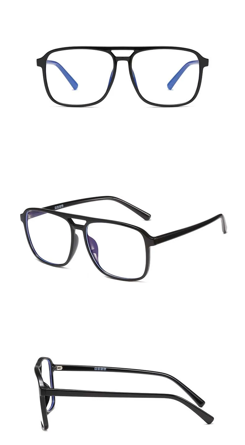 Kwadratowe gotowe okulary dla osób z krótkowzrocznością blokujące niebieskie światło duże oprawki 15 H44cf81efd93a4c15844c0419fa73b6cbR