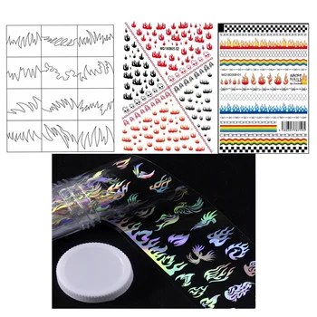 4Pcs/Set Nail Star Sticker Flame 3D Nail Sticker Nail Stamp Export Japan Design Rhinestone Ornament
4Pcs/Set Nail Star Sticker Flame 3D Nail Sticker Nail Stamp Export Japan Design Rhinestone Ornament