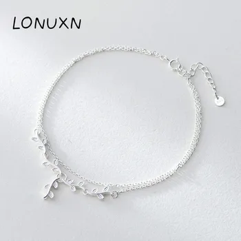 925 Sterling Silver Korean Style Simple Lucky Leaf Adjustable Bracelets Women Wedding Couple Jewelry Bracelet tassel chain
925 Sterling Silver Korean Style Simple Lucky Leaf Adjustable Bracelets Women Wedding Couple Jewelry Bracelet tassel chain