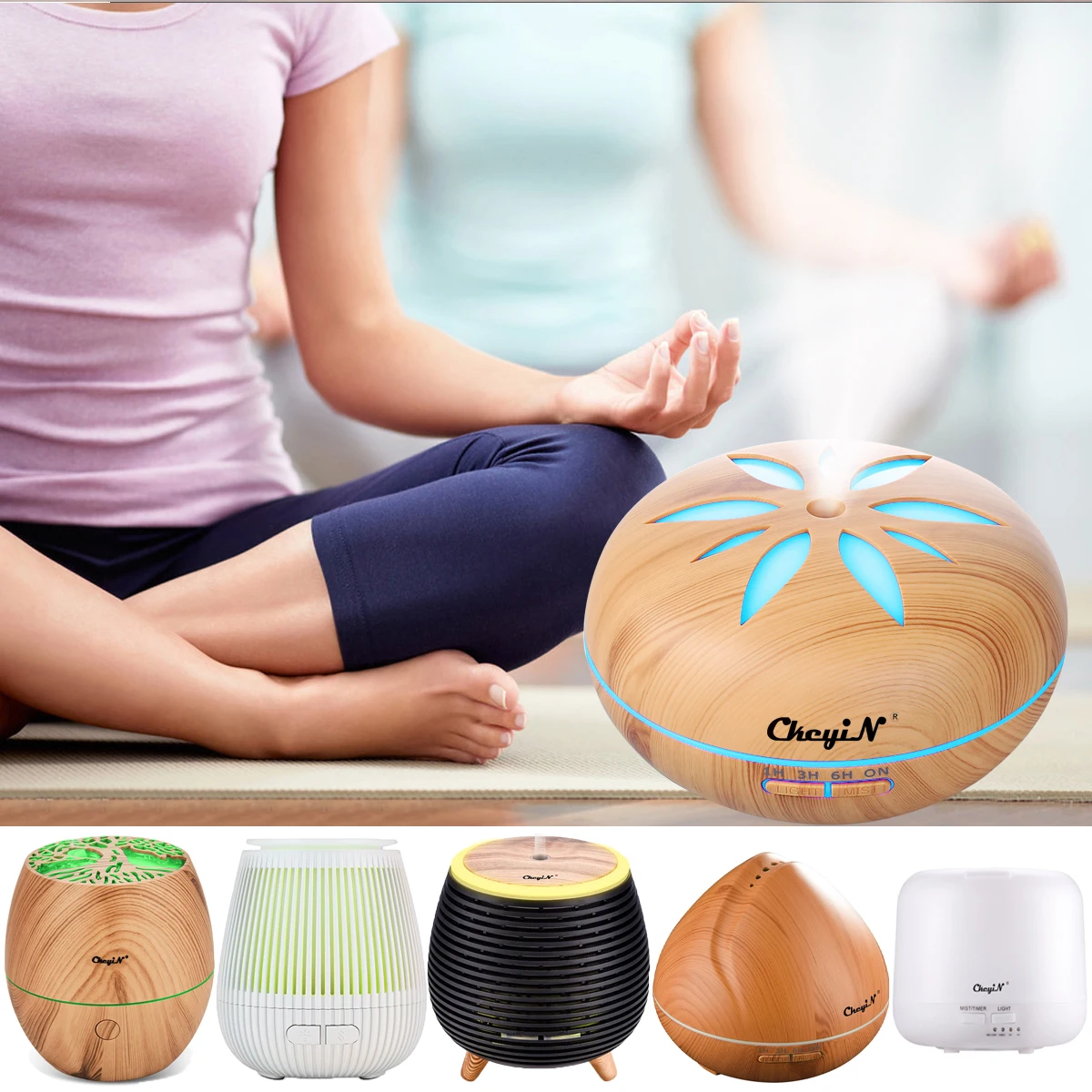 Ultrasonic Air Humidifier Cool Mist Essential Oil Diffuser Aromatherapy Low Noise Air Moisturizing Sprayer Steamer 7 LED Lights
Ultrasonic Air Humidifier Cool Mist Essential Oil Diffuser Aromatherapy Low Noise Air Moisturizing Sprayer Steamer 7 LED Lights
